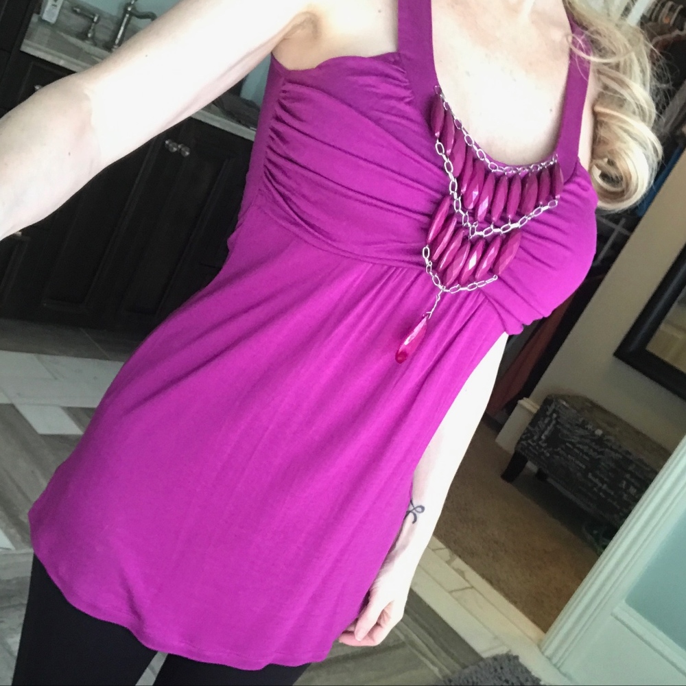 New Jeweled Magenta Top